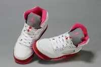 new nike air jordan 5 chaussures femmes genereux blanc rose